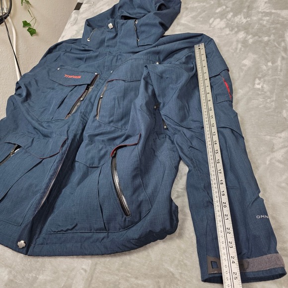 Columbia Titanium Interchange Ski Jacket Omni-Tech Mens XL Blue Gray - Picture 16 of 16